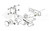 Ensemble crochet verrouillage universel droit n° 4 
